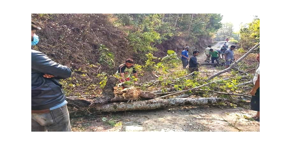 कोरोना रोकथामका लागि दुई वडाको ग्रामीण नाका बन्द