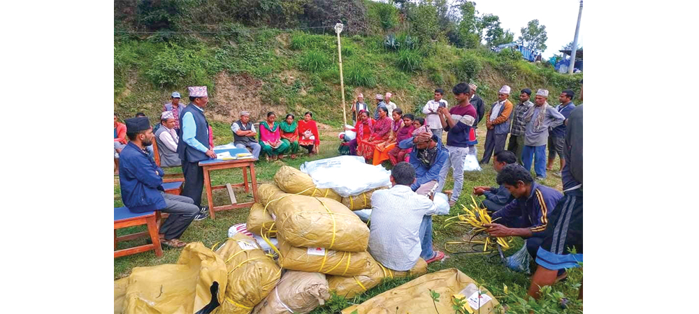 किसानलाई आत्मनिर्भर बनाउन कृषि सामग्री वितरण