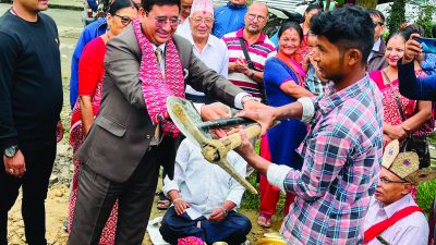 डल्लुमा ‘भूकम्प स्मृति बहुउद्देश्यीय कभर्ड हल’ शिलान्यास