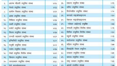 लघुवित्त वित्तीय संस्थाहरूमा झण्डै आठ प्रतिशतसम्म कर्जा निष्क्रिय