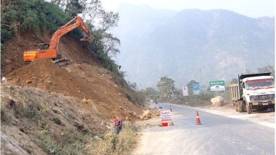 मुग्लिन–पोखरा सडक विस्तार : १० प्रतिशत प्रगति